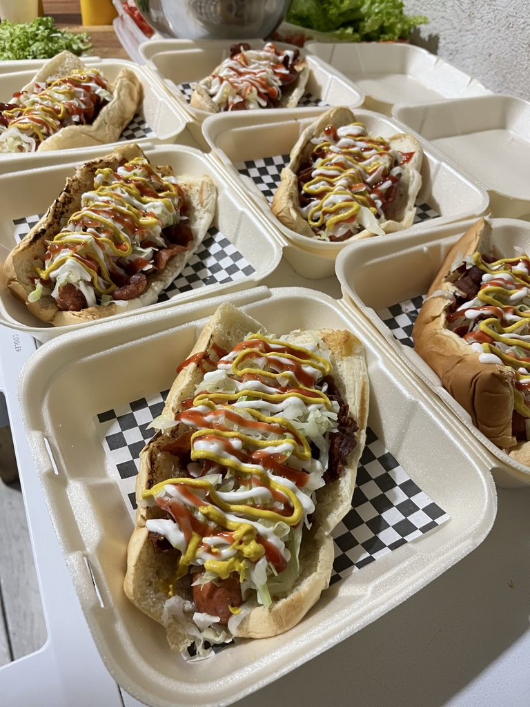 Hot dog con tocino
