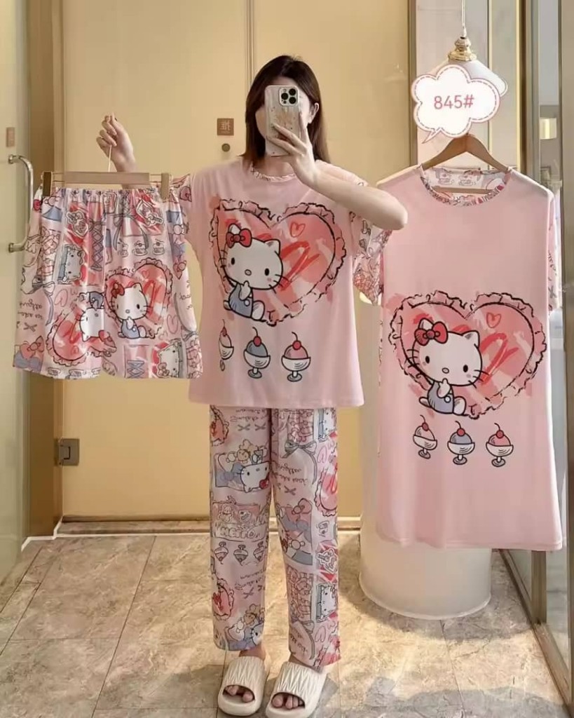 Conjunto Hello Kitty rosado 4 piezas