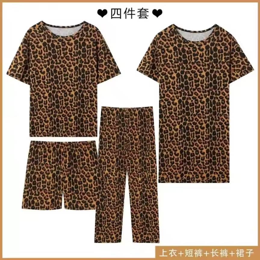 Conjunto leopard print 4 piezas