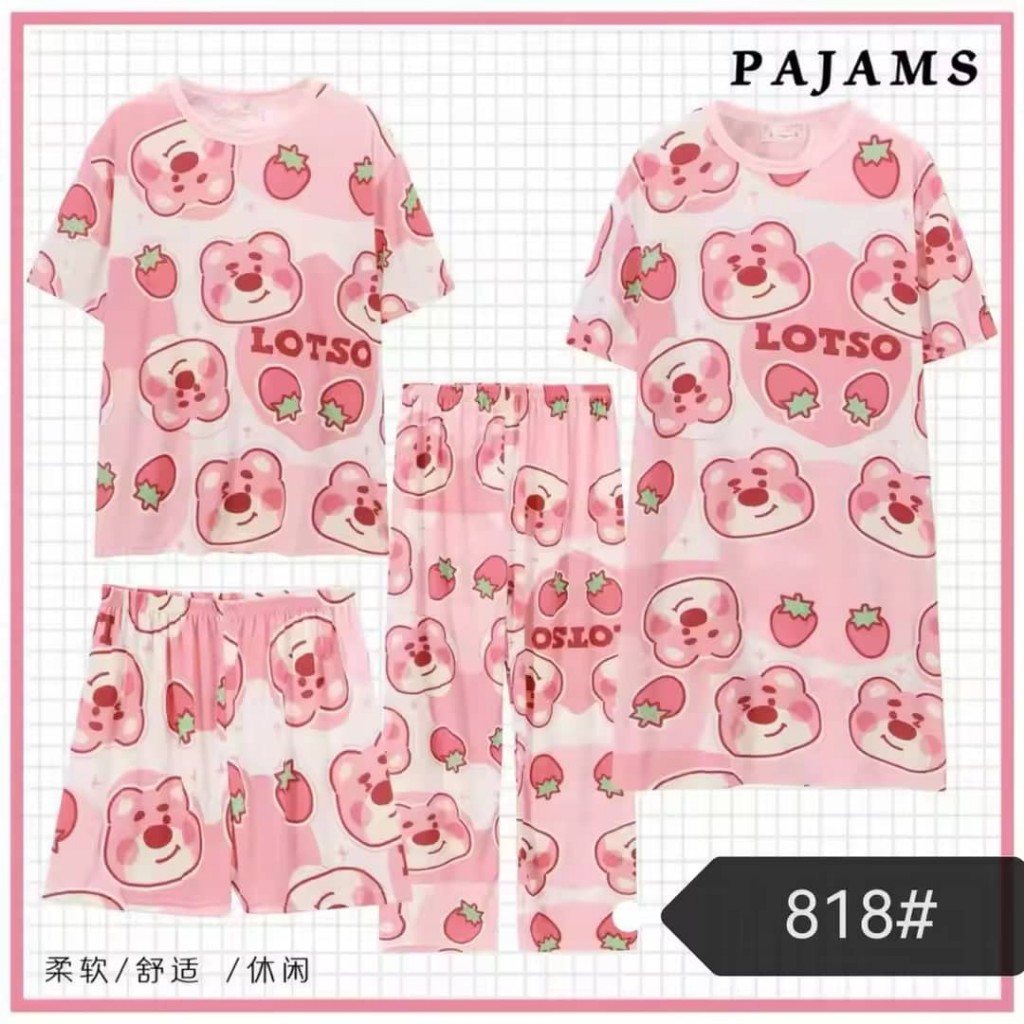 Pijama Lotsso rosada 4 piezas