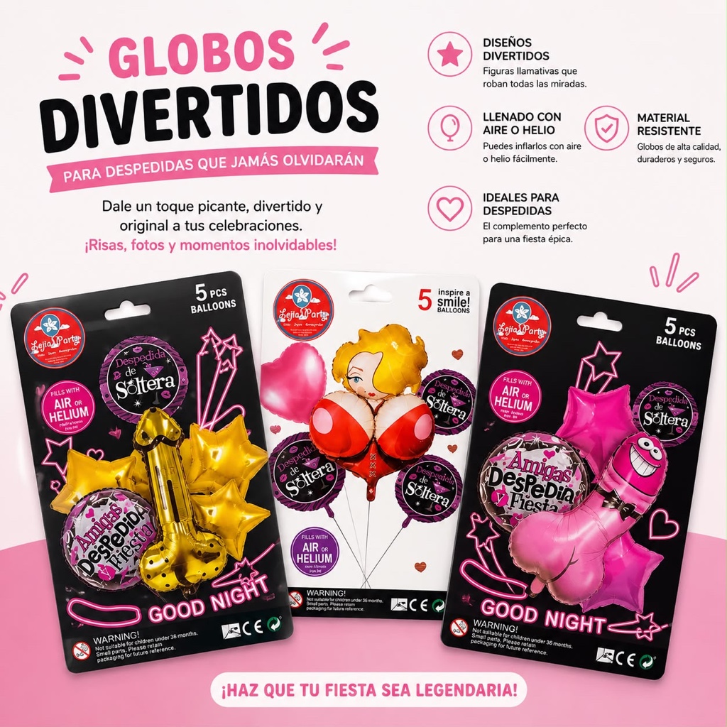 GLOBOS DE PENE ROSADO