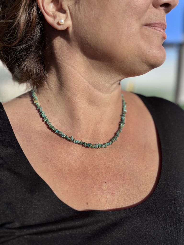 Collar Escallas Turquesa China.