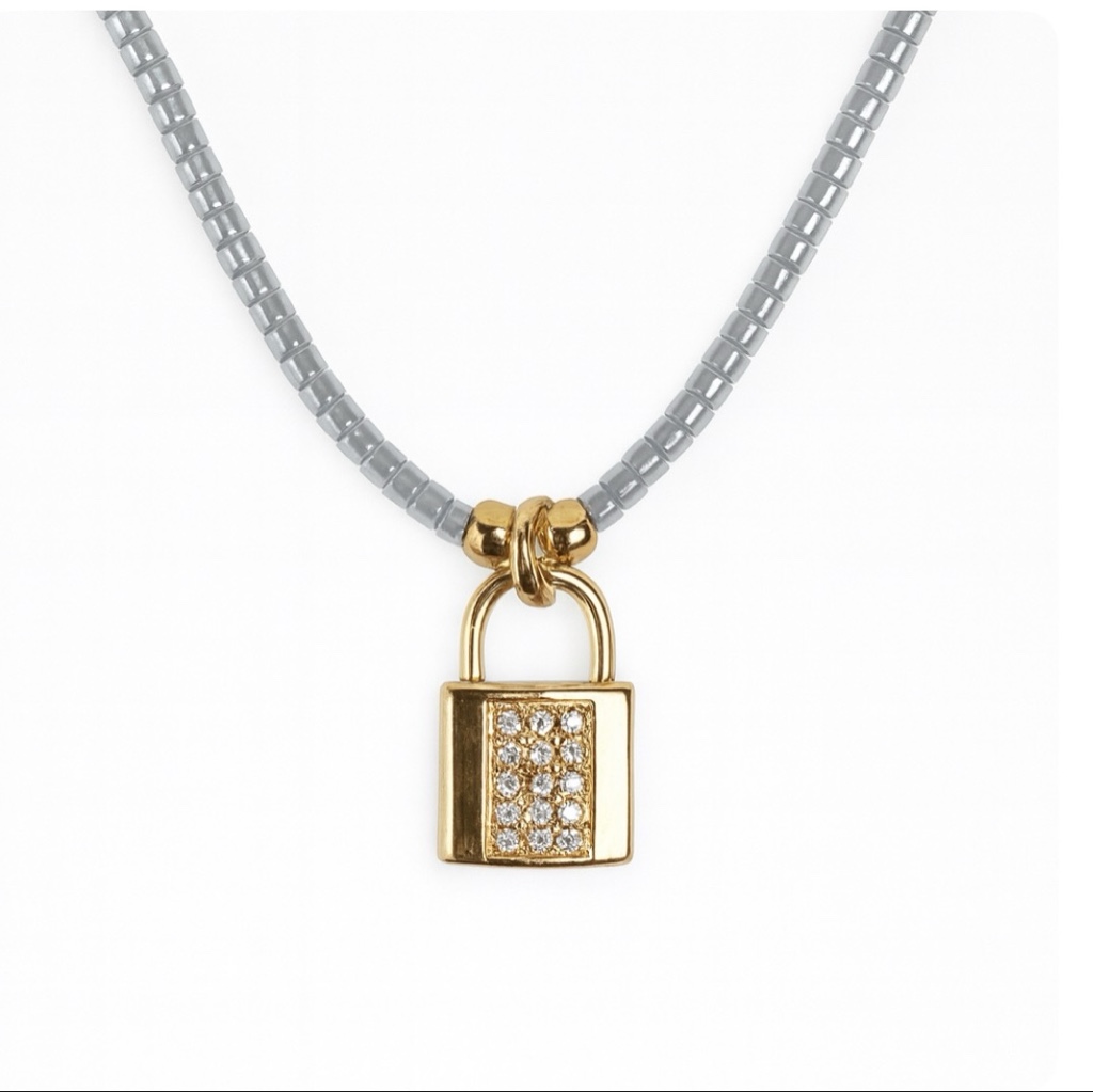 Collar candado cover gold