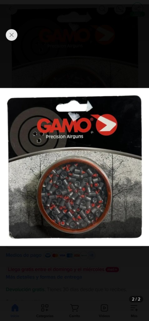 GAMO diabolos negros punta roja 4.5