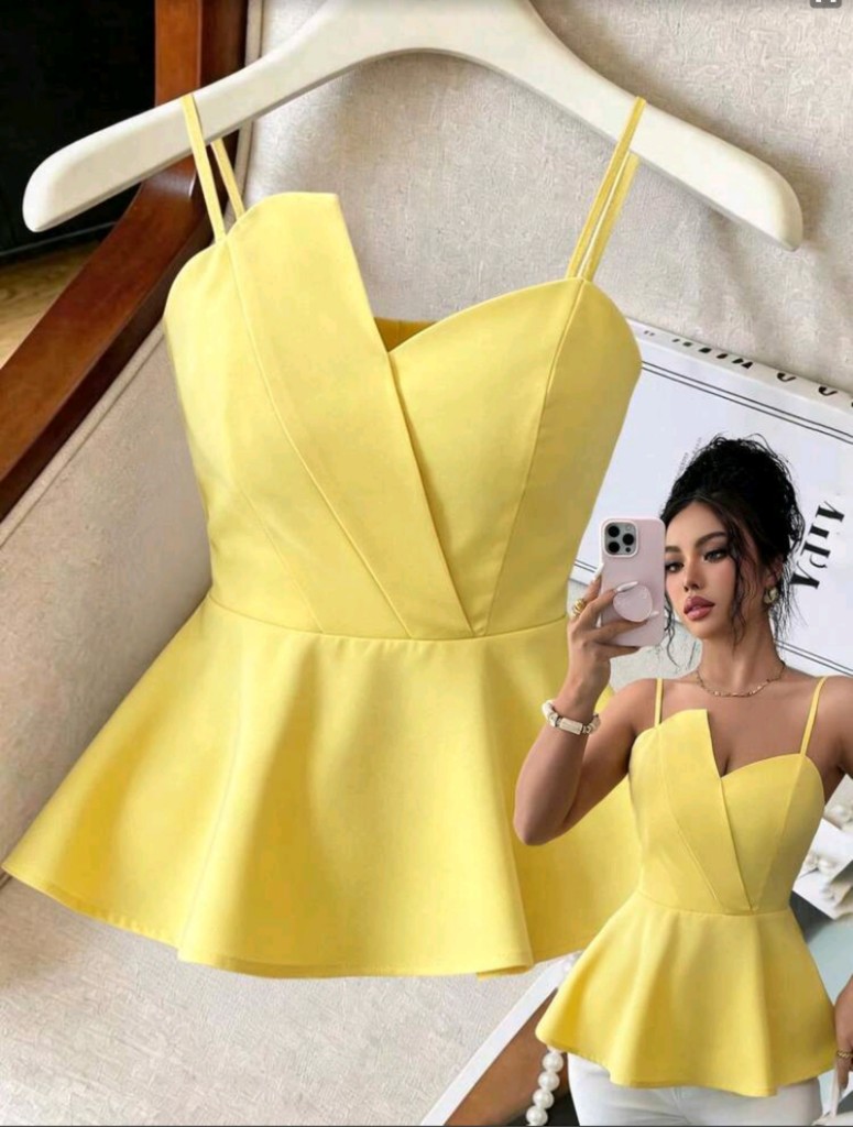 Primavera/Verano Camiseta de mujer de manga corta blanca con lazo lateral