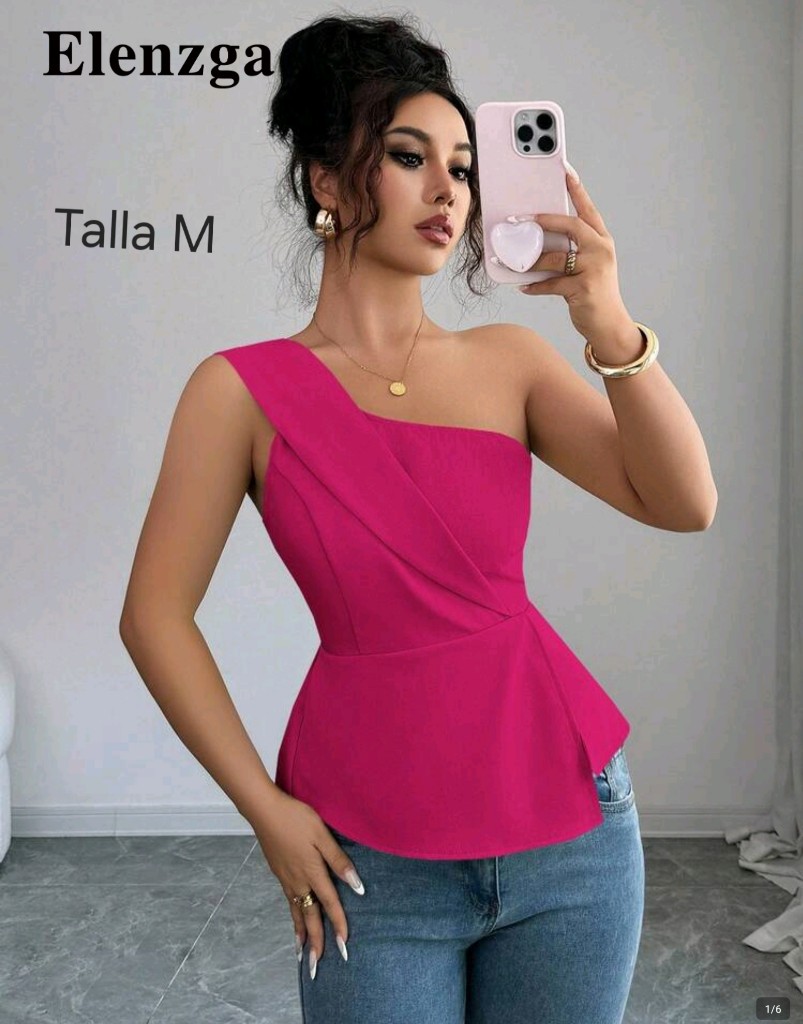 Blusa elegante de un solo hombro