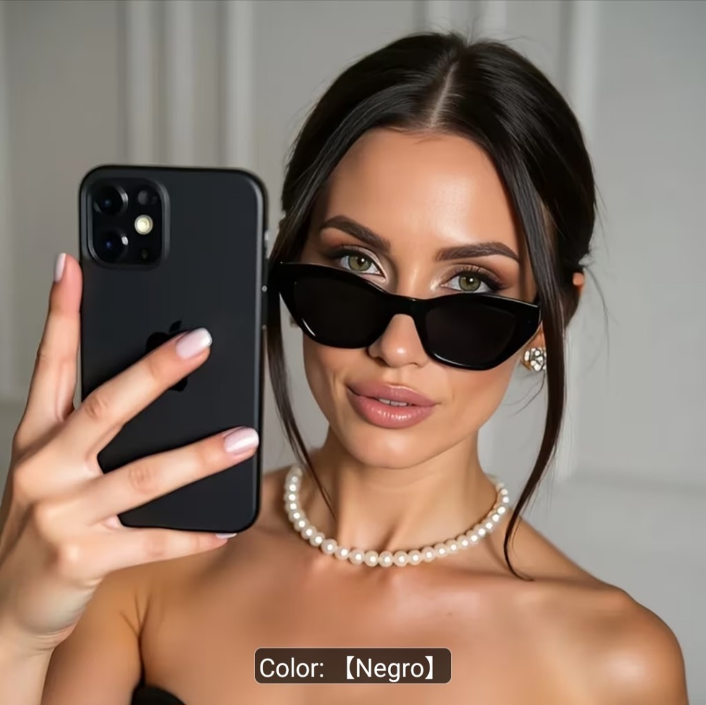 Gafas rectangulares clásicas de ojo de gato de moda.