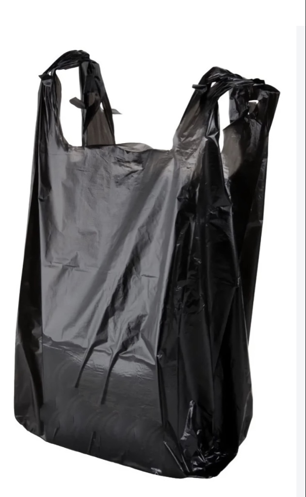 Bolsa negra de plástico mediana
