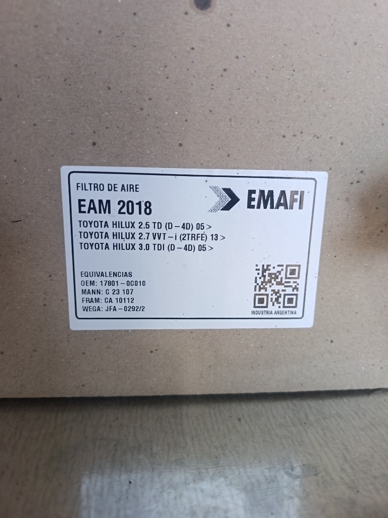 EAM 2018 toyota hilux 2.5 - 2.7 - 3.0 tdi EMAFI