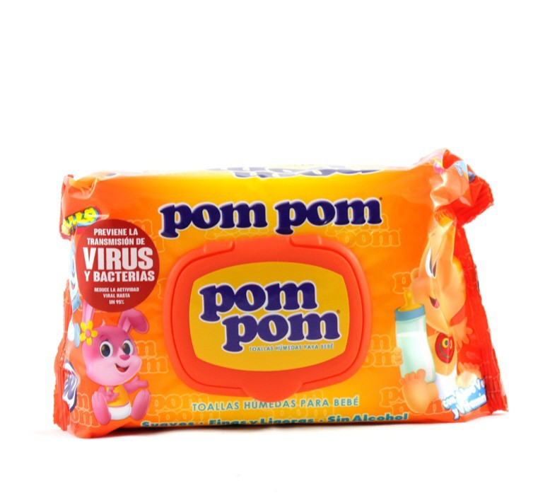 Toallas húmedas pompom