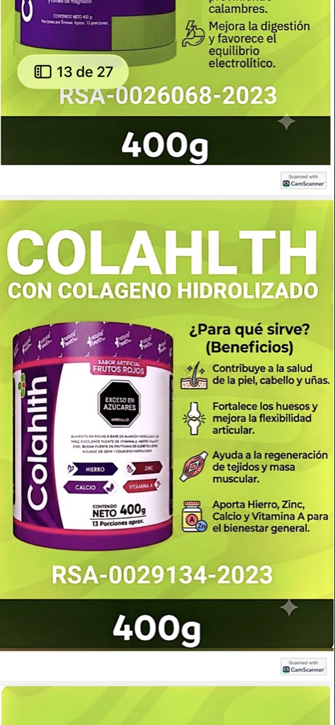 ColaHltH frutos rojos 400g