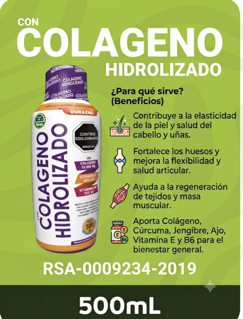 Colageno Hidrolizado Durazno 500ml
