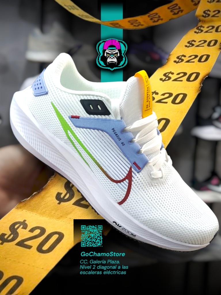 NIKE PEGASUS40 BLANCO/AZUL