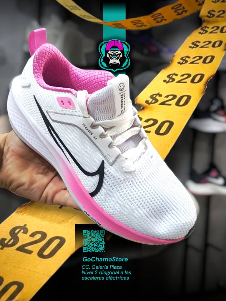 NIKE PEGASUS40 BLANCO/ROSADO