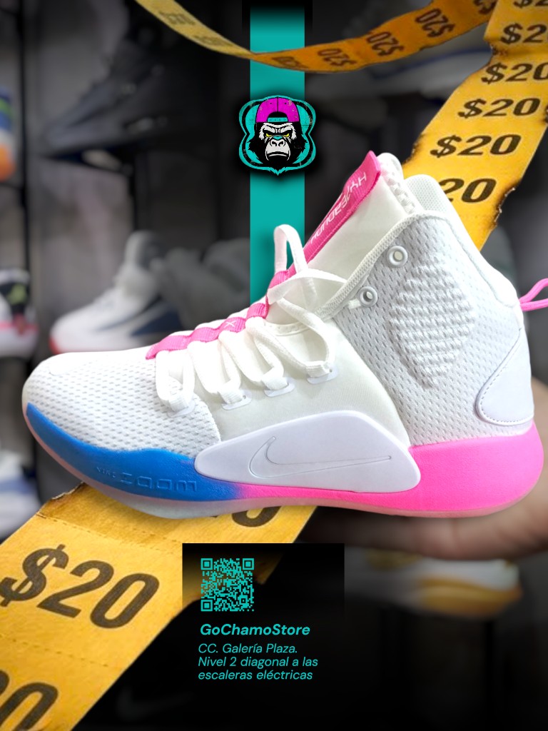 NIKE AIR HYPERDUNK BLANCO / ROSA