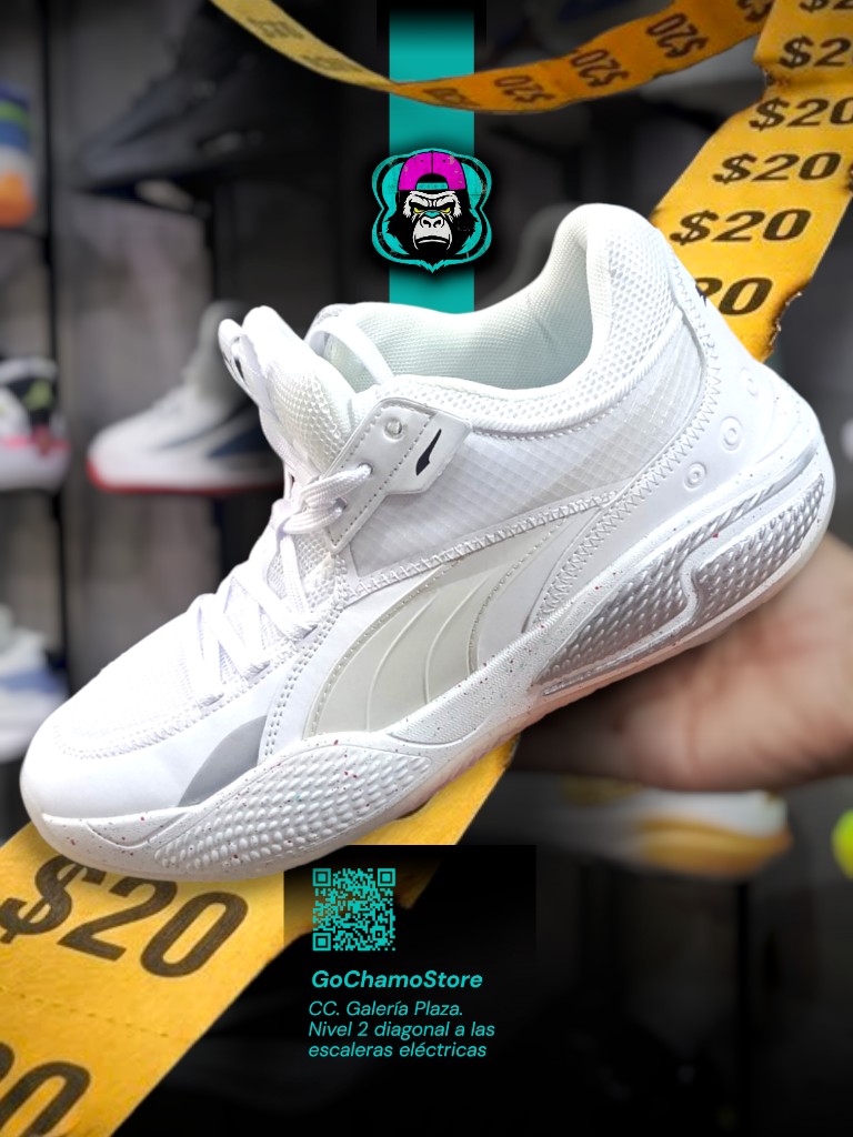 PUMA COURT RIDER BLANCO/PLATEADO