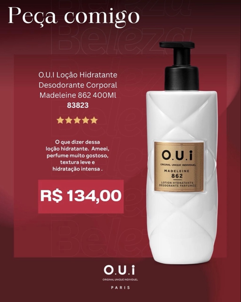 O.U.i Madeleine 862 loção corporal 400ml