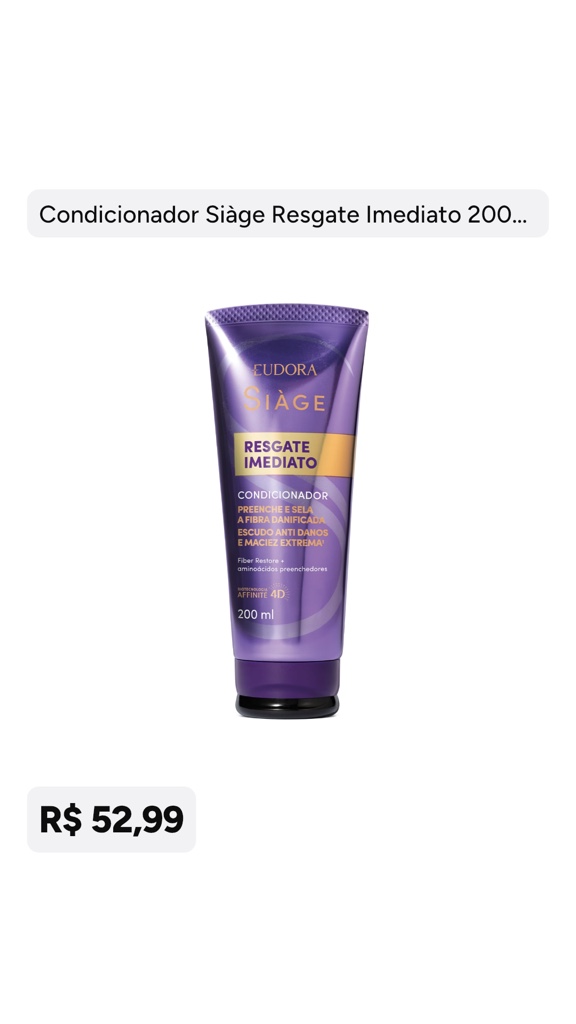 Eudora Siàge Resgate Imediato 200ml