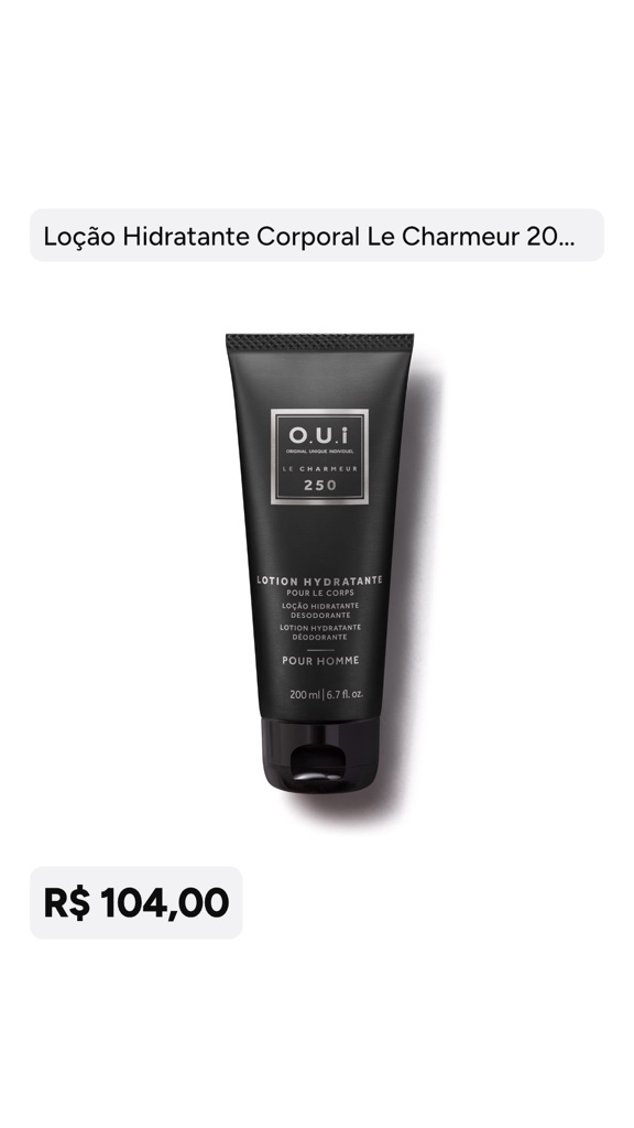 O.U.i Le Charmeur 250 loção corporal