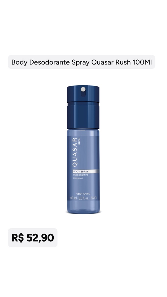 Quasar Rush Body Spray 100ml