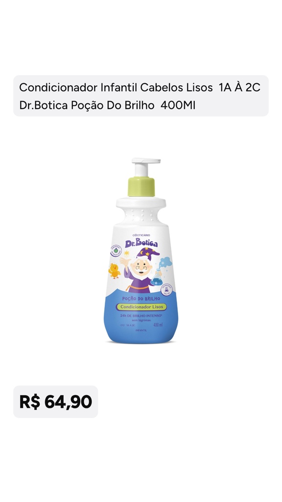 Condicionador Dr. Botica Poção do Brilho 400ml