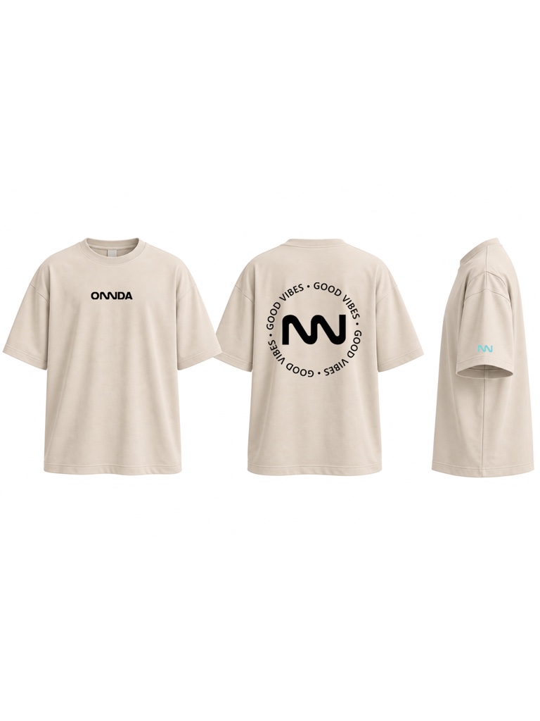 Remera oversize beige GoodVibes