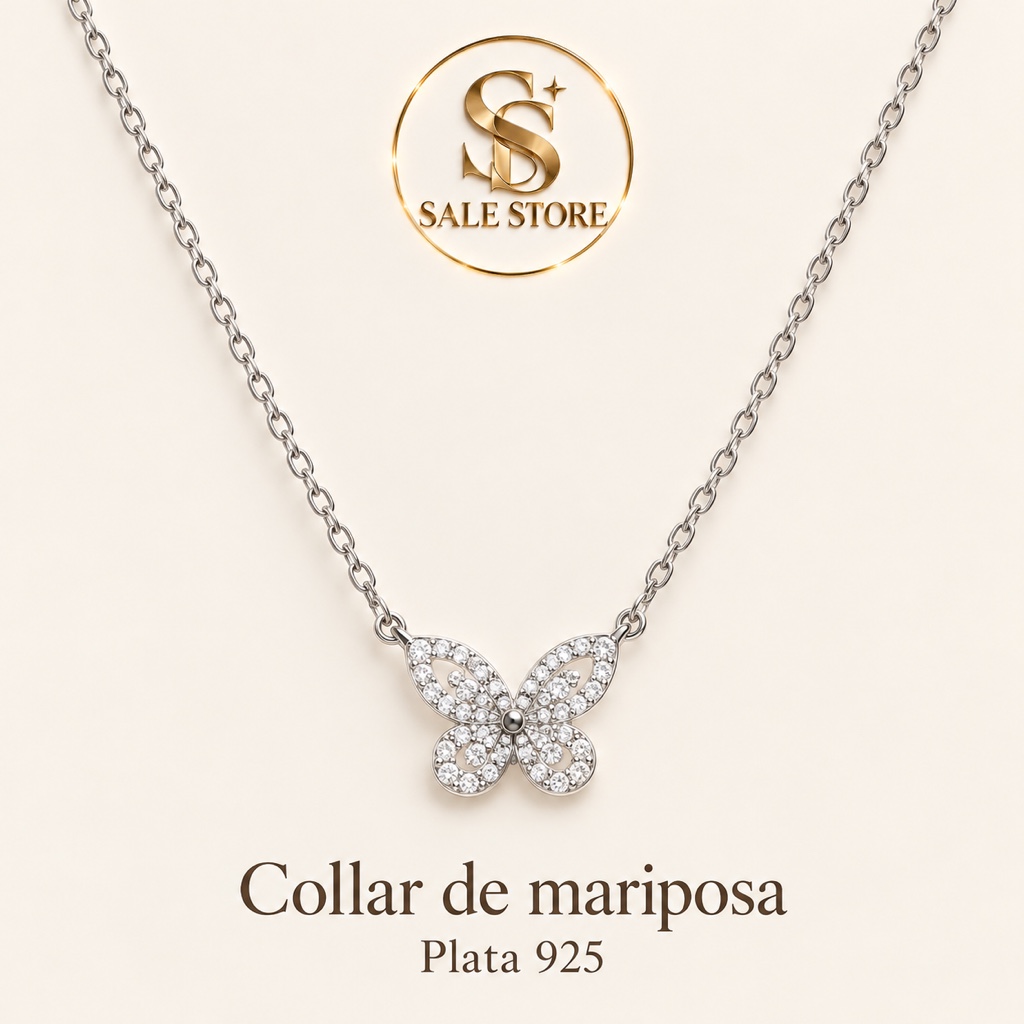Collar mariposa plata 925