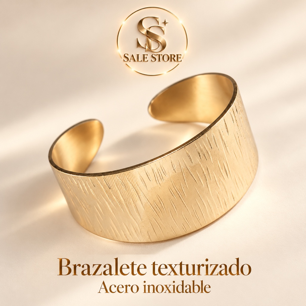 Brazalete texturizado dorado