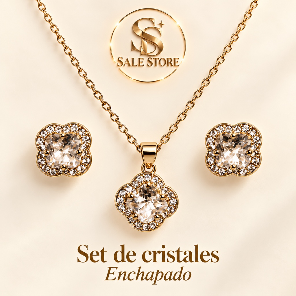 Set de cristales enchapado