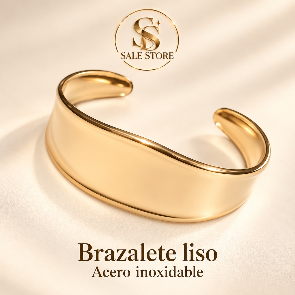 Brazalete liso dorado