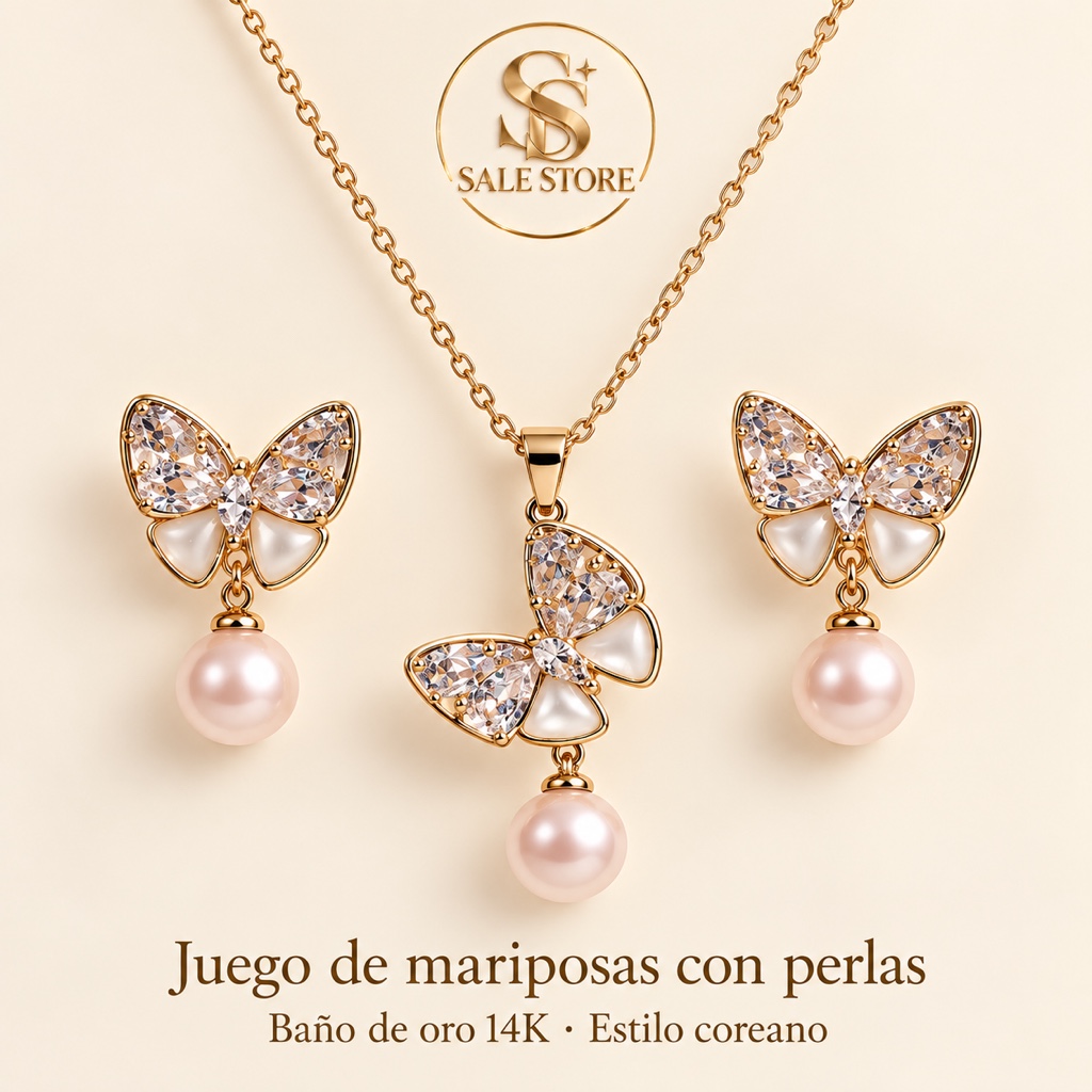 Juego mariposas con perlas