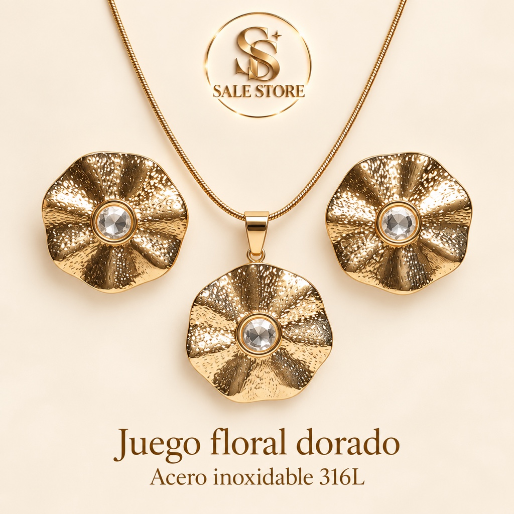 Juego floral dorado