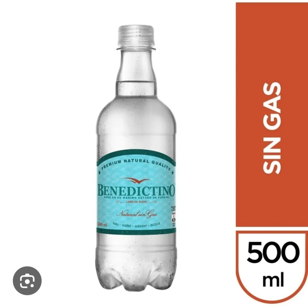 Agua sin gas benedictino