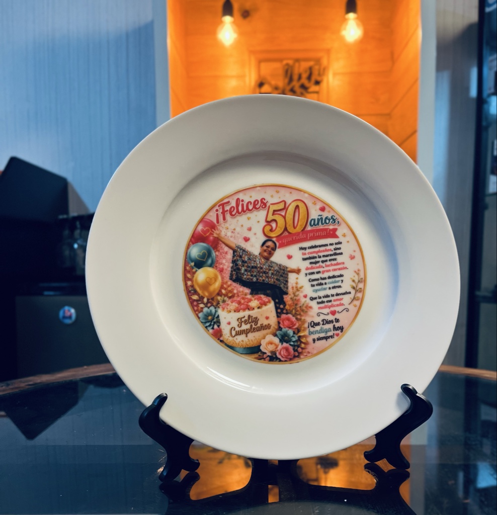 Plato decorativo 50 años