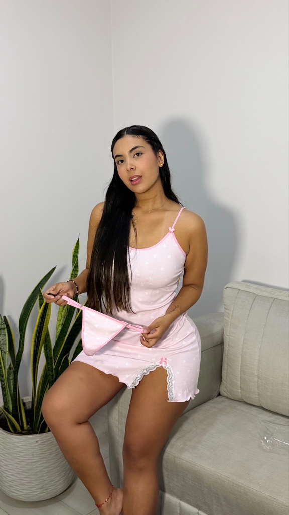 Pijama en bata con tanga