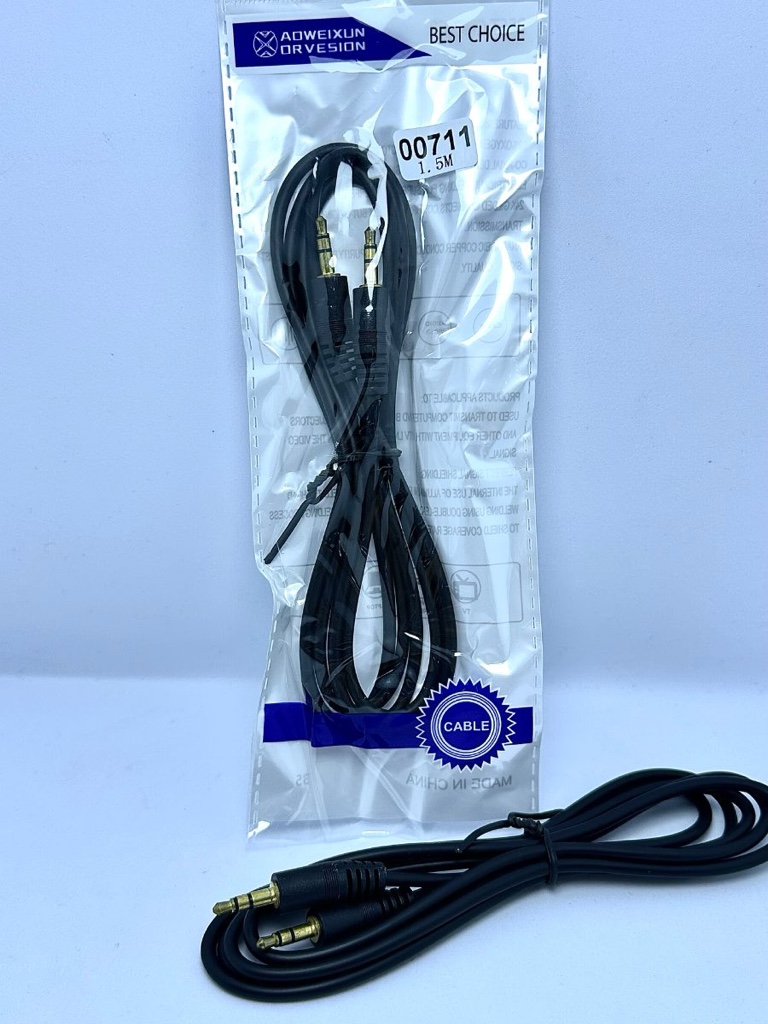 Adweixun cable auxiliar negro 1.5m