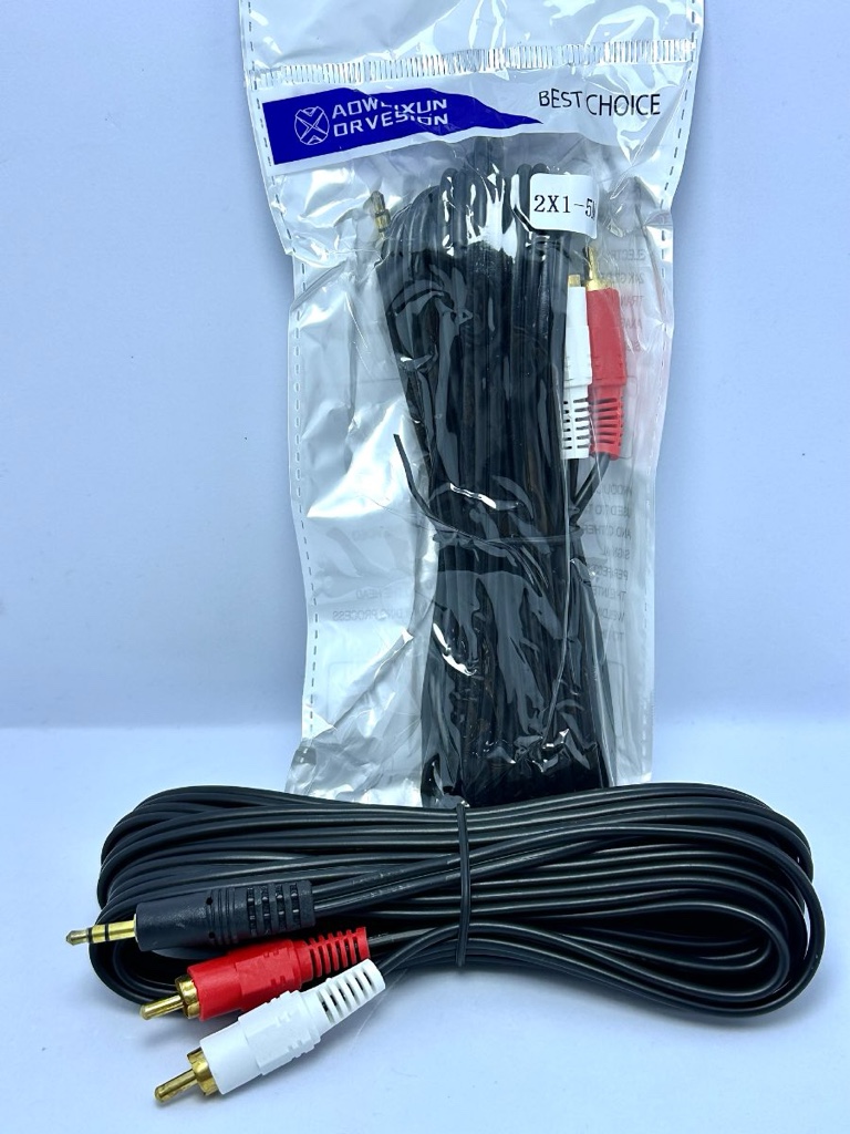 Cable auxiliar 2x1 negro 3m