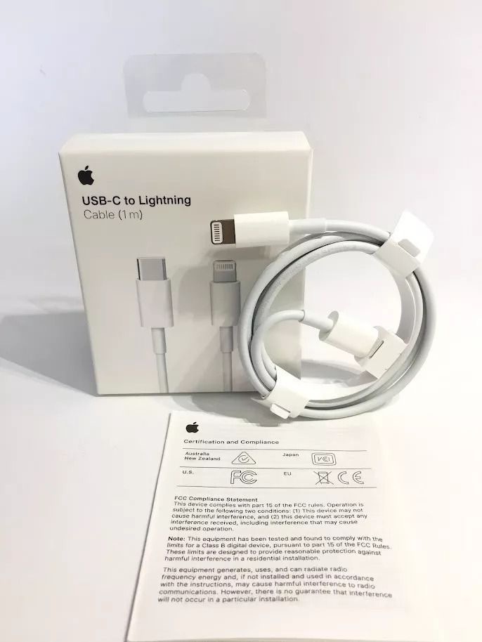 Apple cable USB-C a Lightning blanco 1m