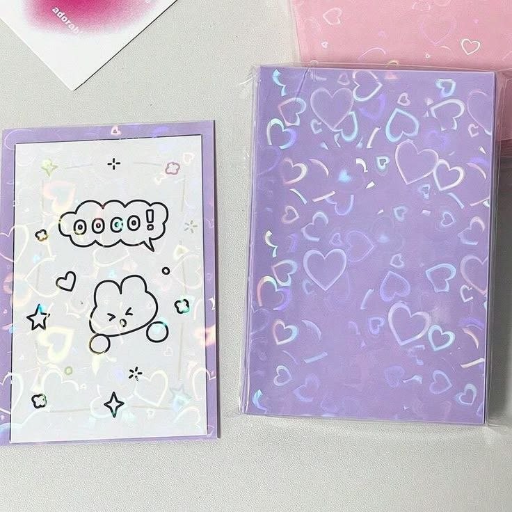 SLEEVE HOLOGRAFICOS LILAS (10X4$)