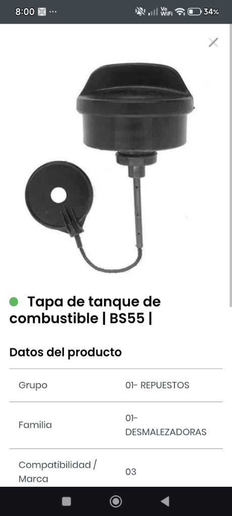 BS55 tapa tanque combustible