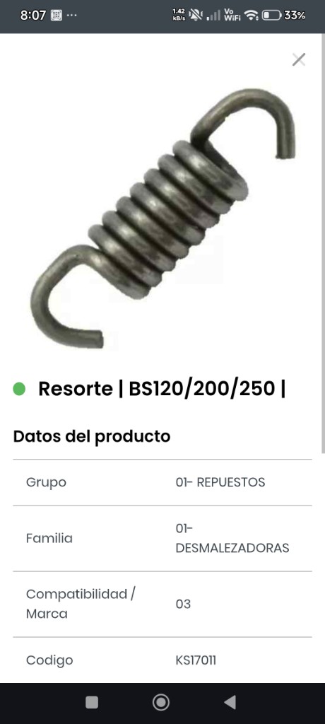 Resorte BS120/200/250