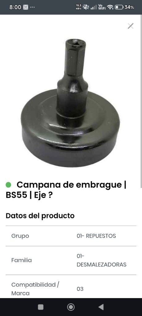 Campana de embrague BS55