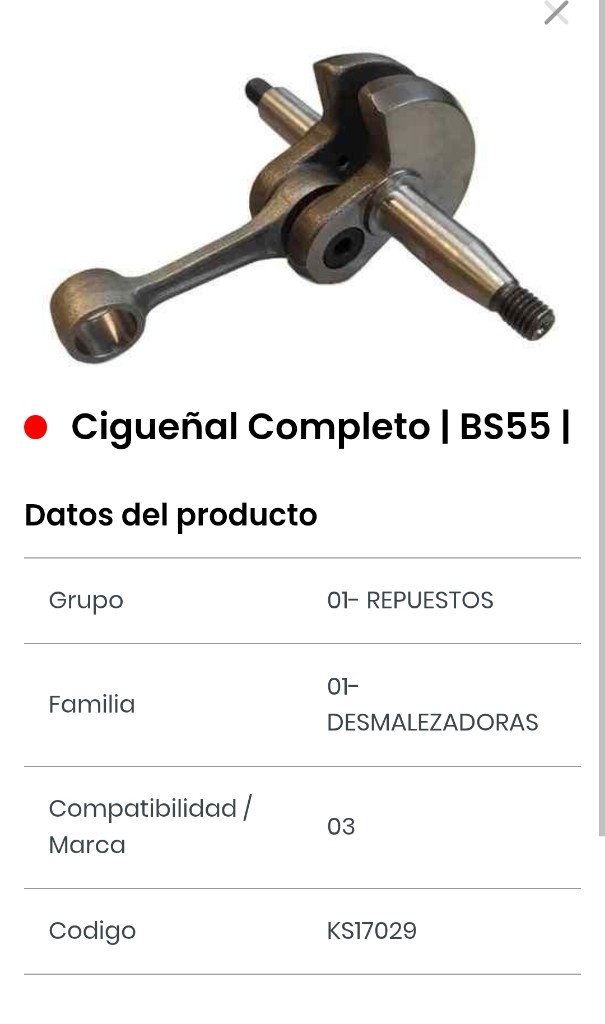 Cigüeñal BS55 completo