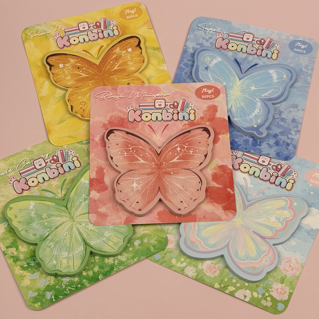 Notas adhesivas de mariposa