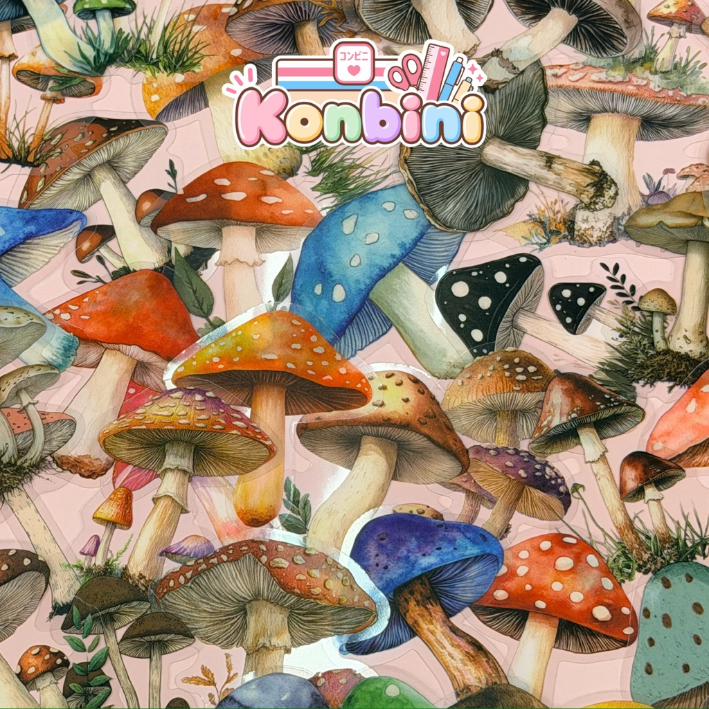 5 stickers de hongos