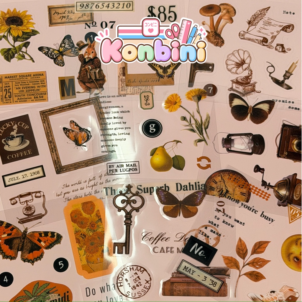 5 planillas de stickers surtidos 3