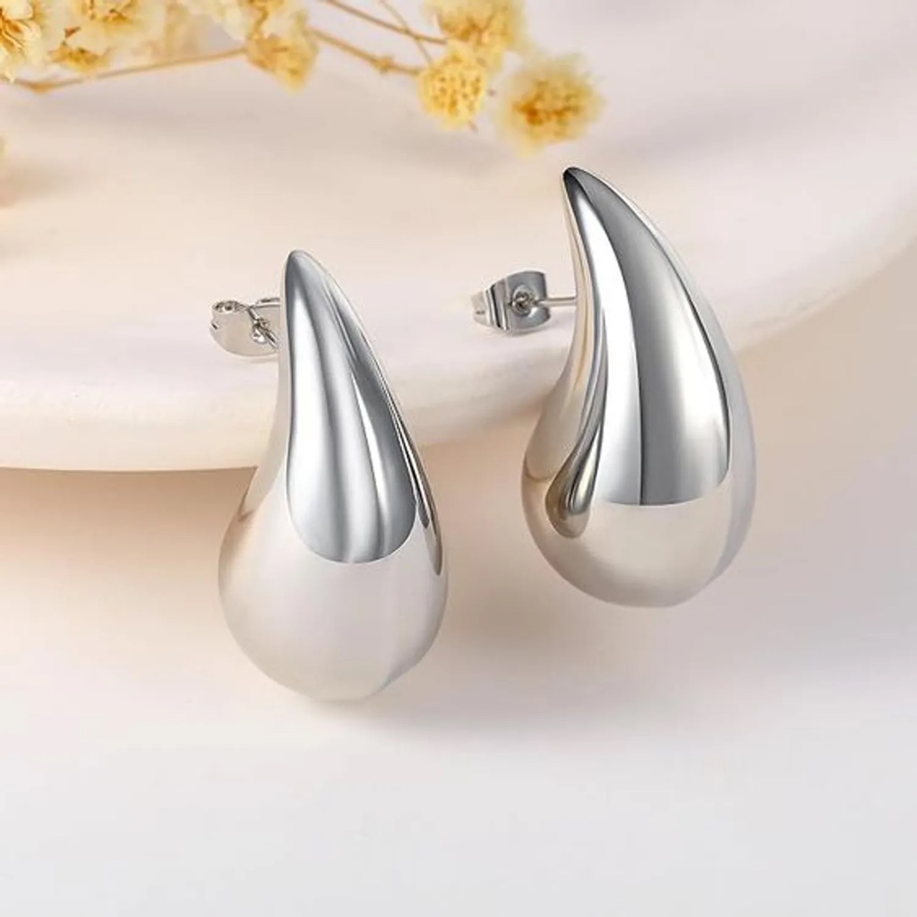 Arete Gota plateado