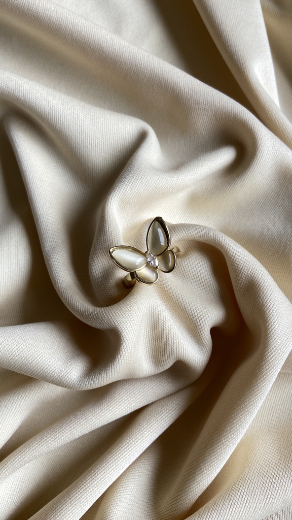 Anillo Mariposa Perla