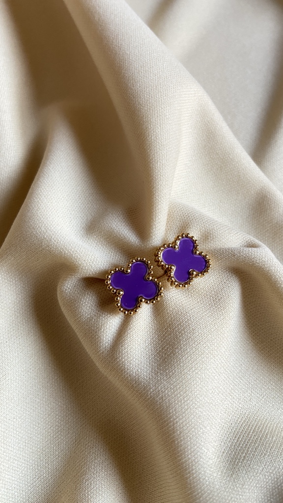 Mini top Trébol Morado