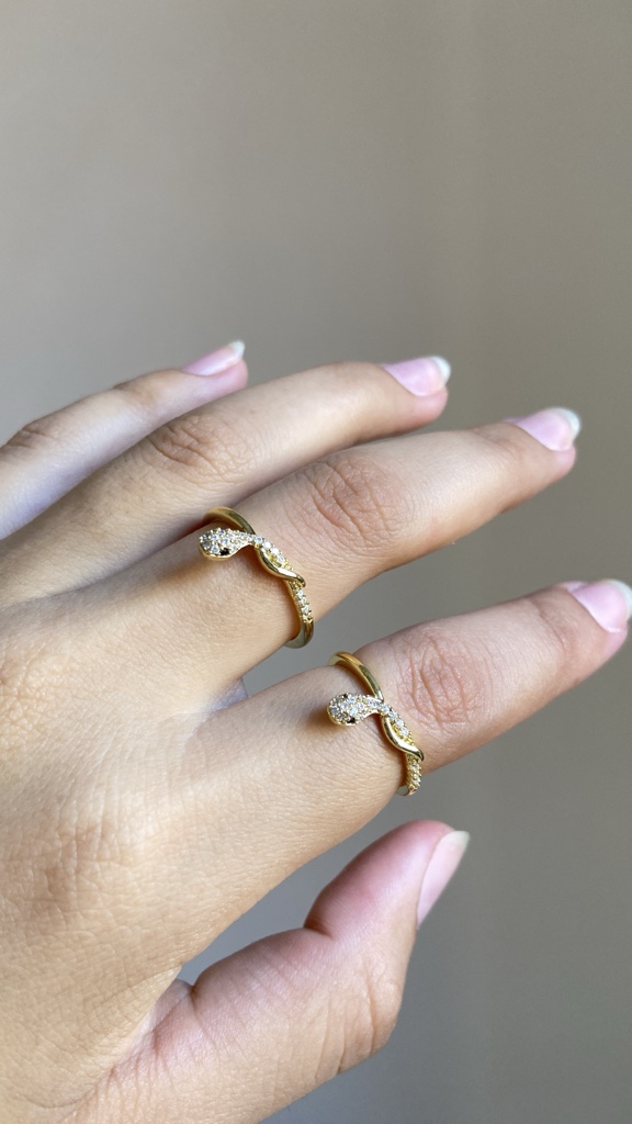 Anillo Serpiente dorada